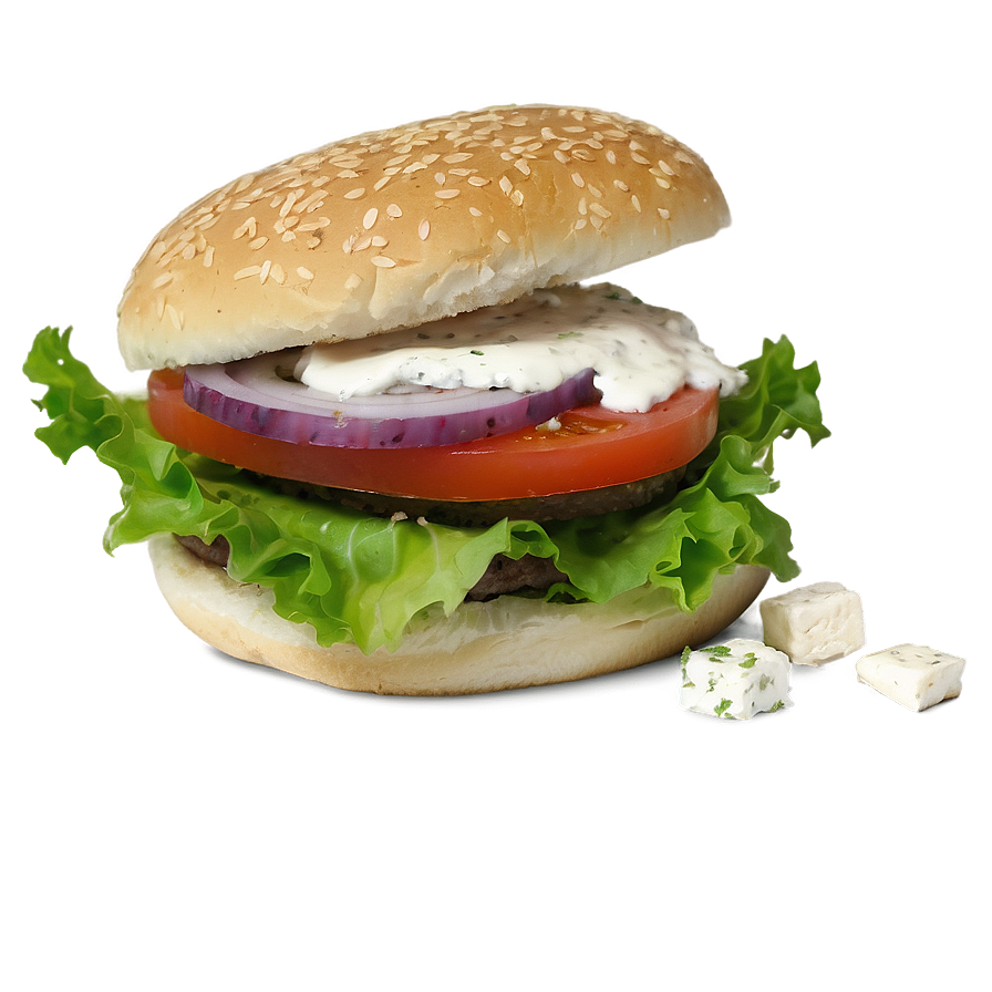 Feta Cheese Burger Png 05042024