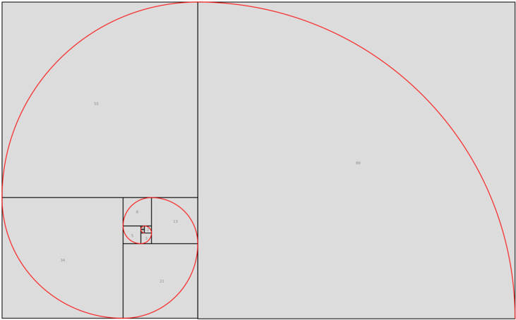 Fibonacci Spiral Graphic