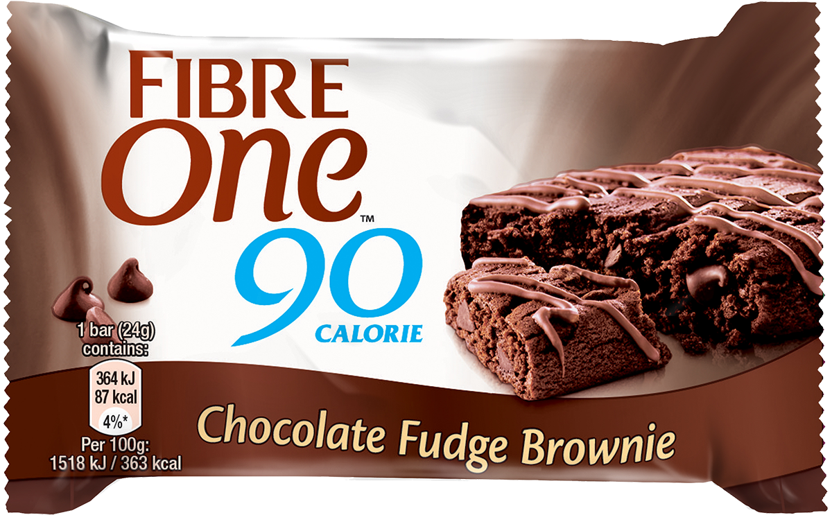Fibre One Brownie 12x24g - Fibre One Chocolate Fudge Brownie, HD Png Download PNG with transparent background