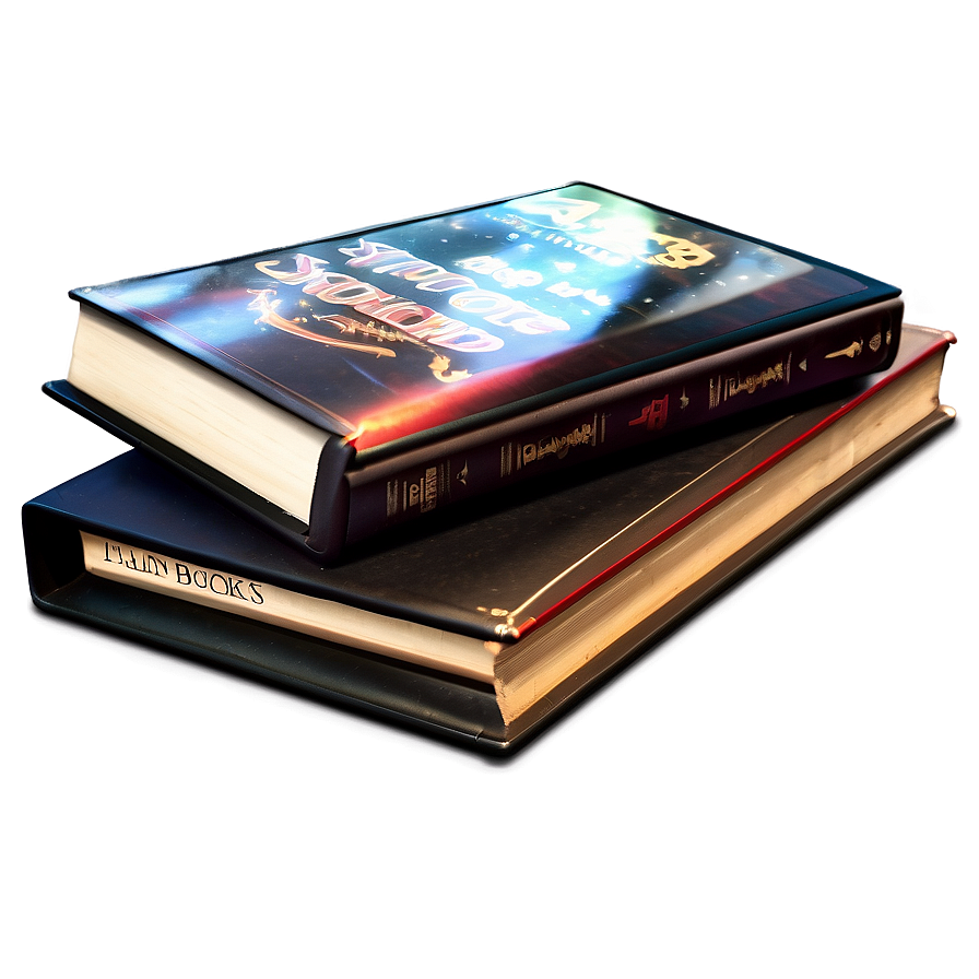 Fiction Books Stack Png 06132024