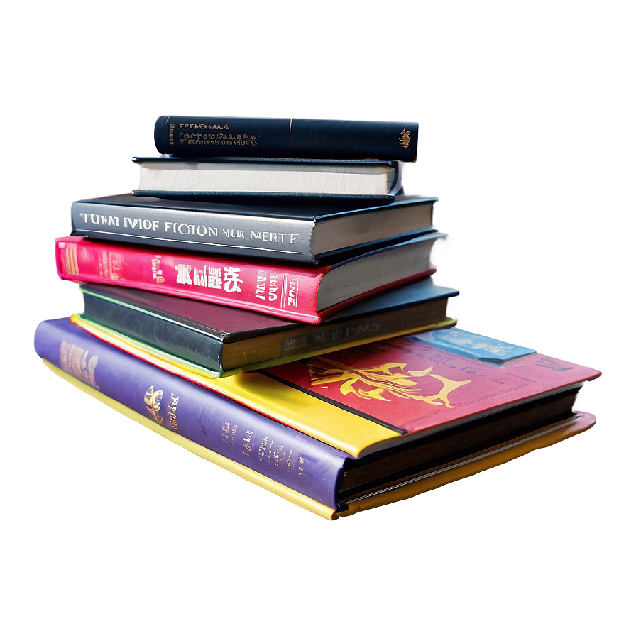 Fiction Books Stack Png Pmc17