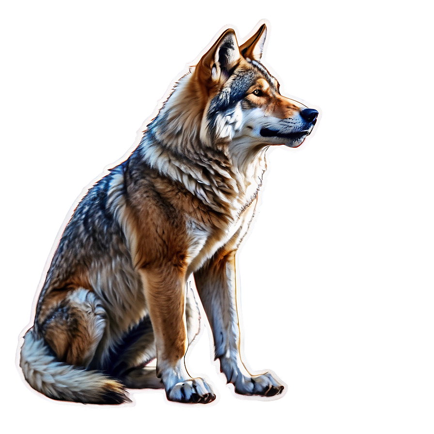 Fierce Alpha Wolf Drawing Png Msp