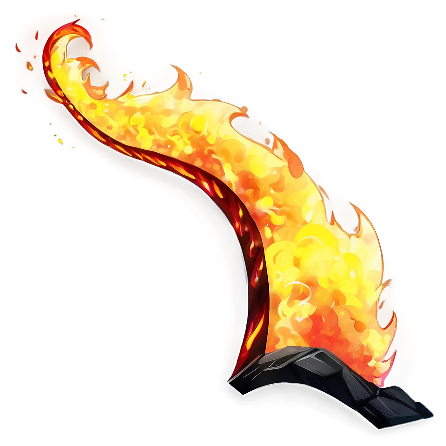 Fierce Anime Fire Wave Png 5