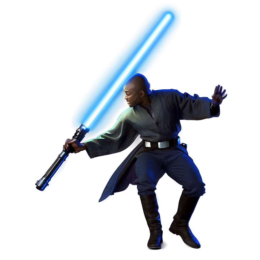 Fierce Blue Lightsaber Battle Png Ofv