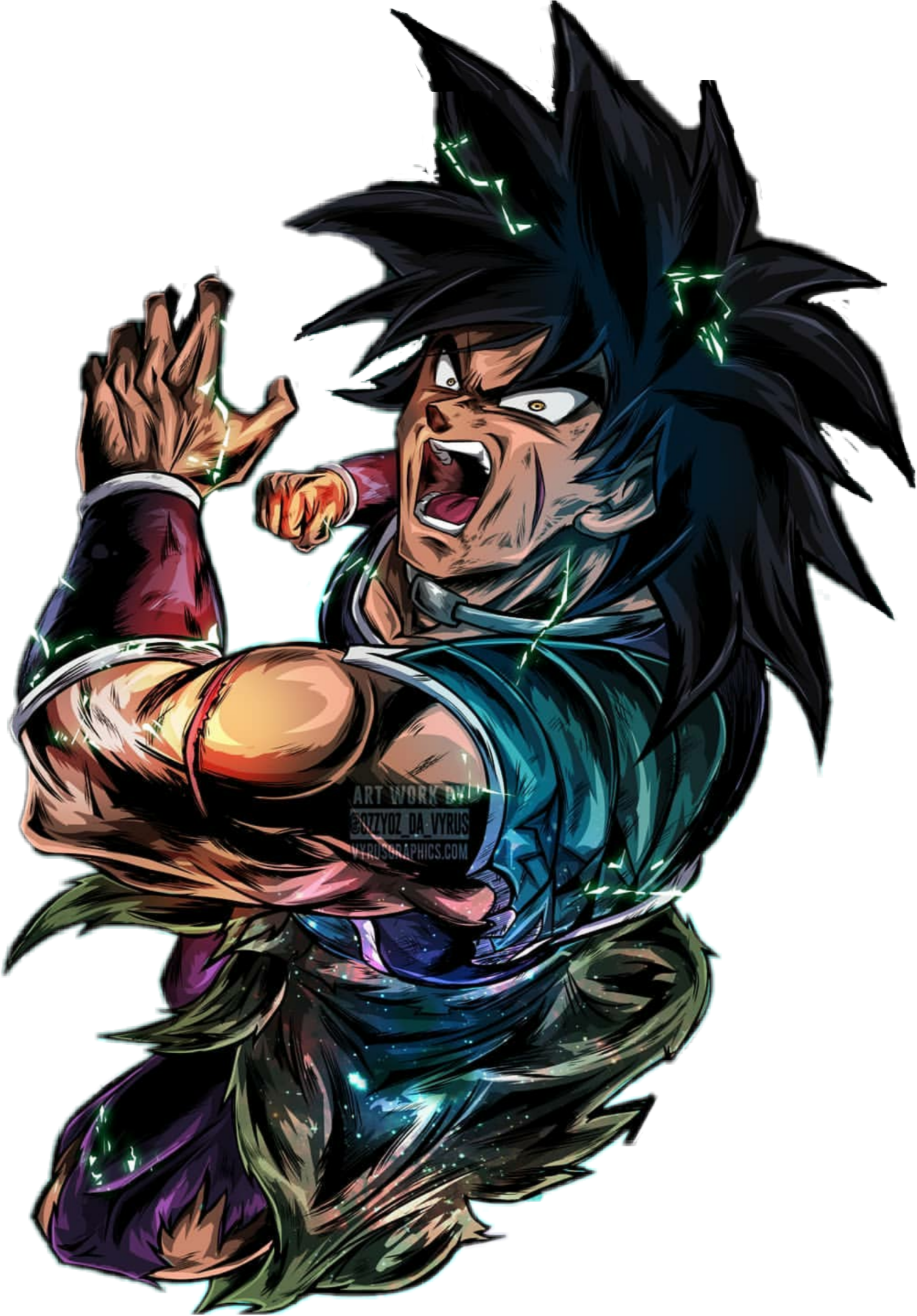 Fierce Broly Power Up Artwork