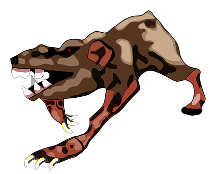 Fierce Cartoon Rat PNG with transparent background