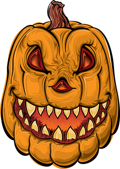 Fierce Carved Pumpkin Vector