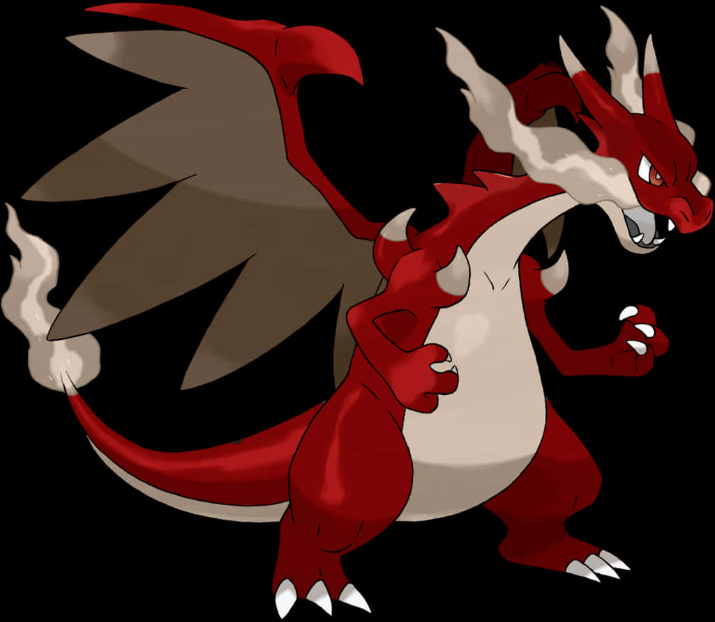 Fierce Charizard Pokemon PNG with transparent background