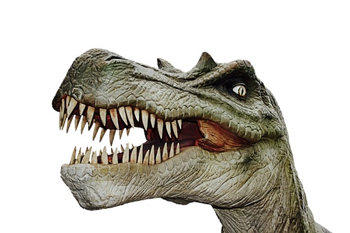 Fierce Dinosaur Head Portrait PNG with transparent background