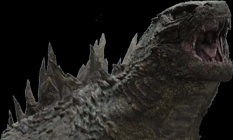 Fierce Godzilla Profile PNG with transparent background