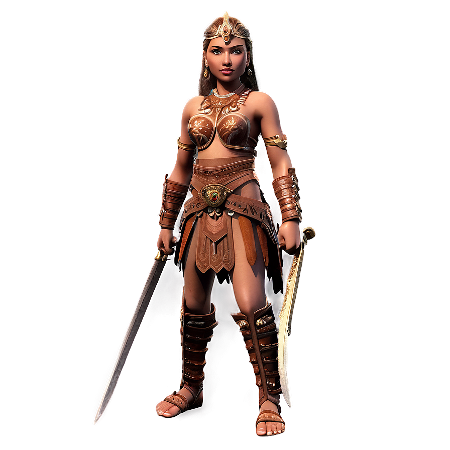 Fierce Warrior Goddess Png 06252024