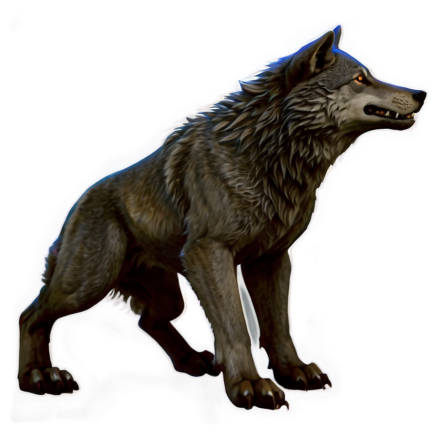 Fierce Wolf Battle Stance Png 89