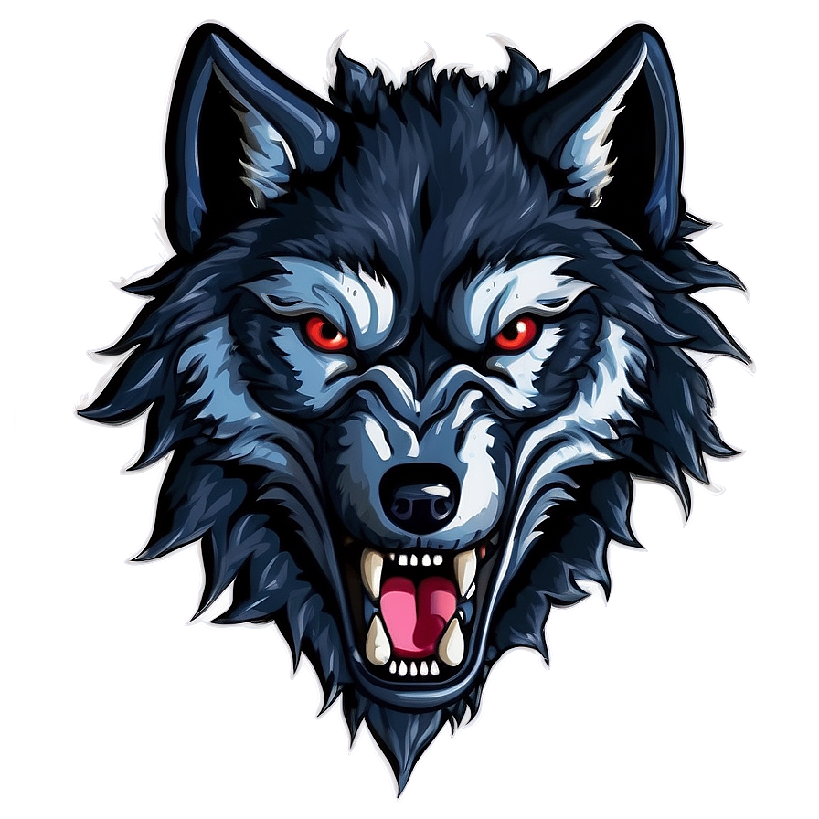 Fierce Wolf Face Emblem Png 74