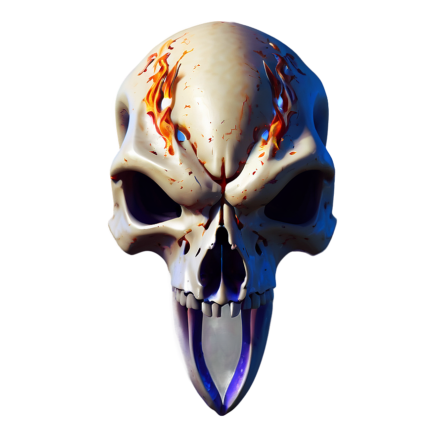 Fiery Animal Skull Emblem Png 06282024