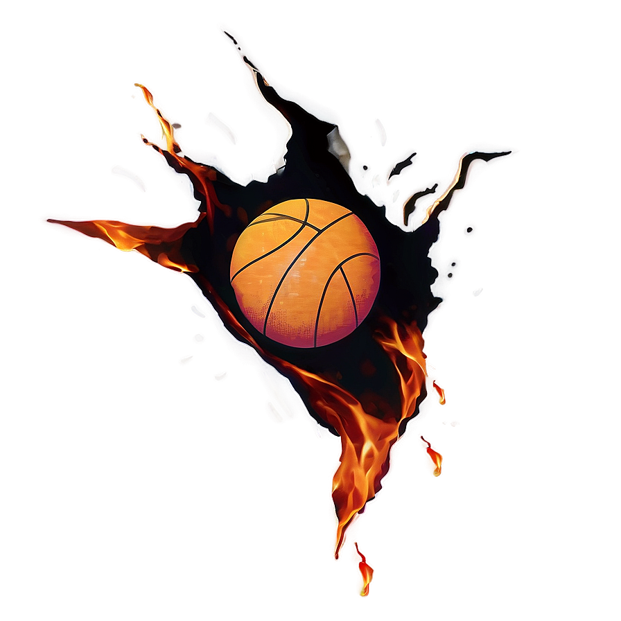 Fiery Basketball Png Gue