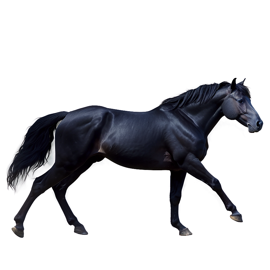 Fiery Black Stallion Spirit Png 06262024