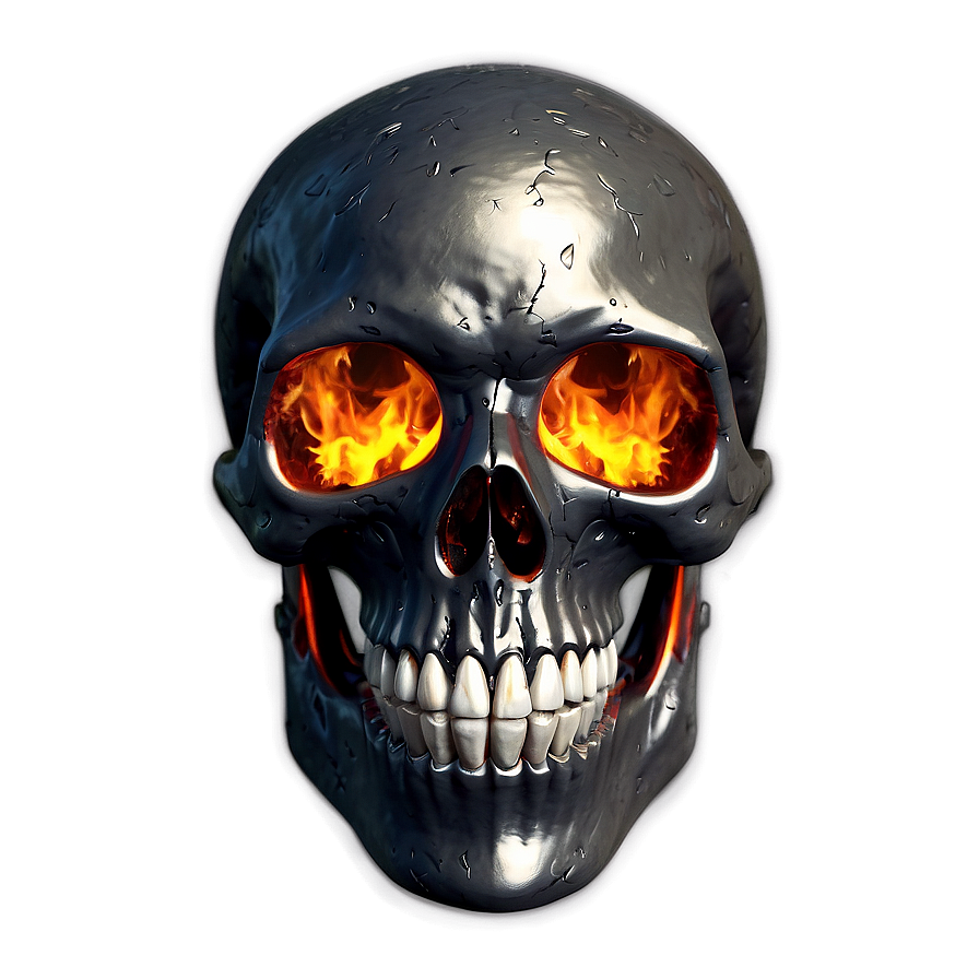 Fiery Blaze Skull Png Twg