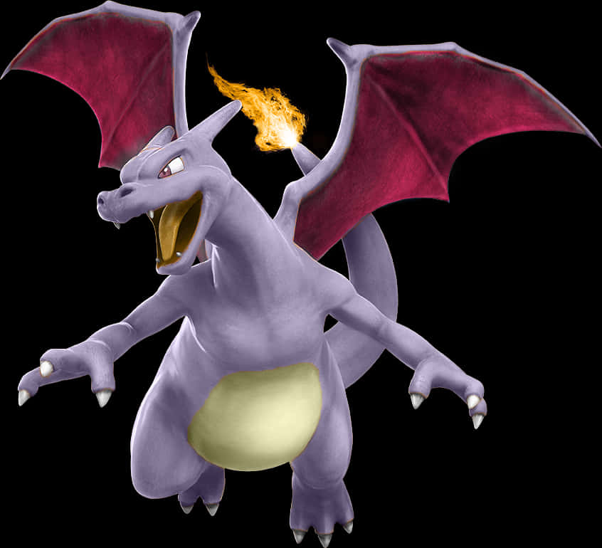 Fiery Breath Charizard PNG with transparent background