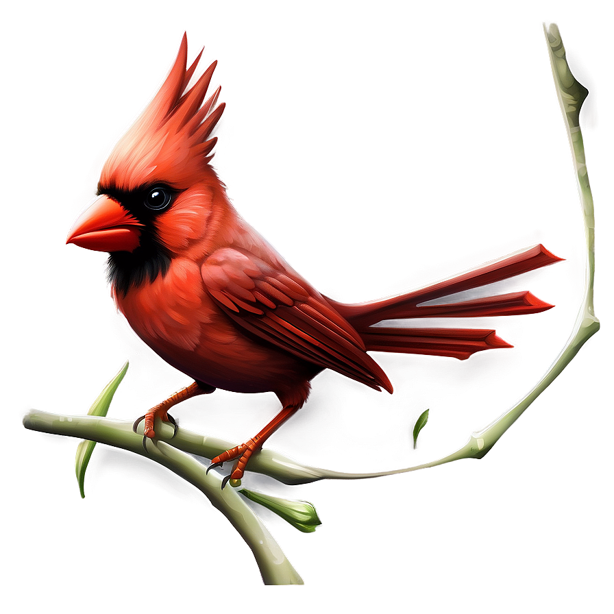 Fiery Cardinal Art Png Ajv81