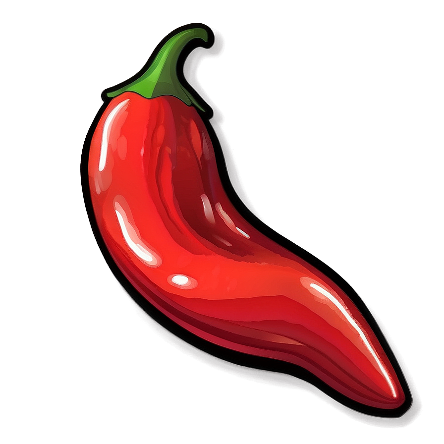 Fiery Chili Pepper Graphic Png 24