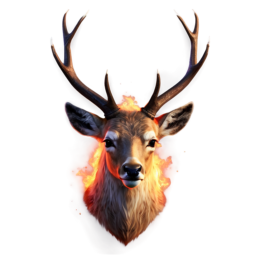 Fiery Deer Head Concept Png Fdf