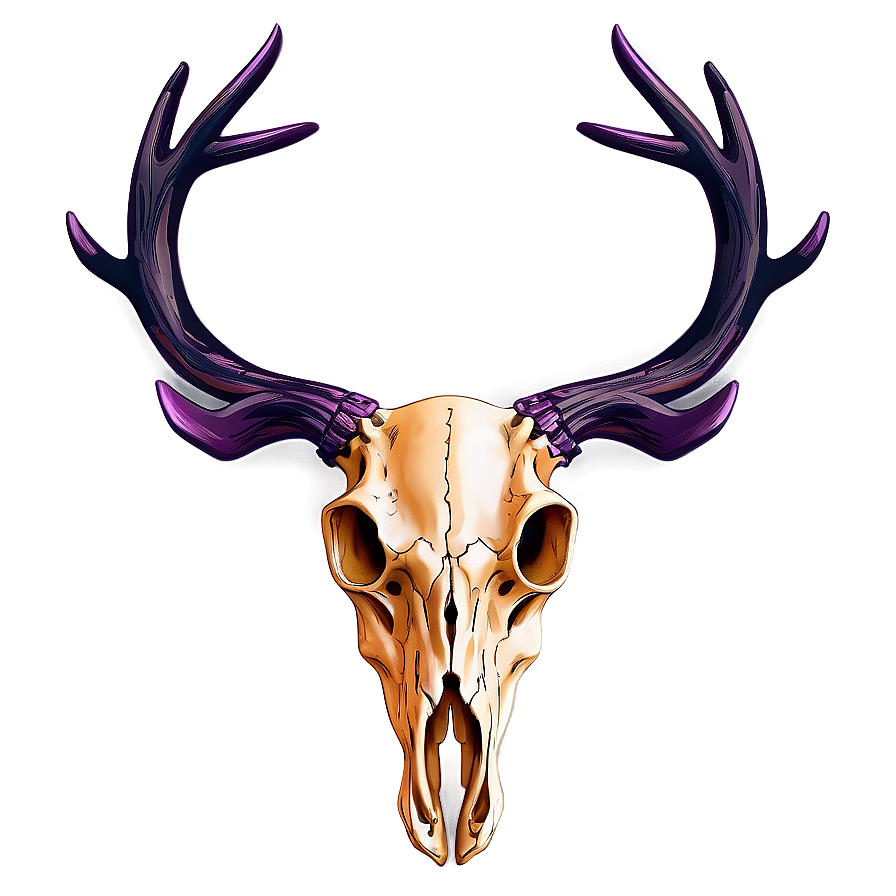 Fiery Deer Skull Design Png Vxt