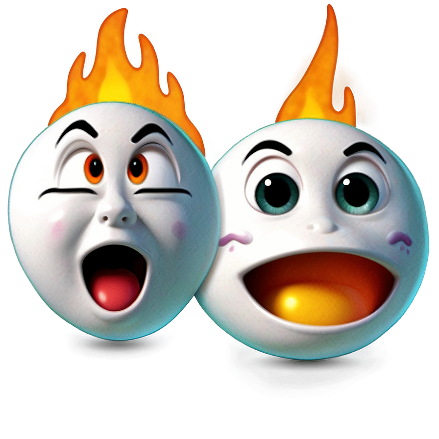 Fiery Emoji Expression Png Eeu