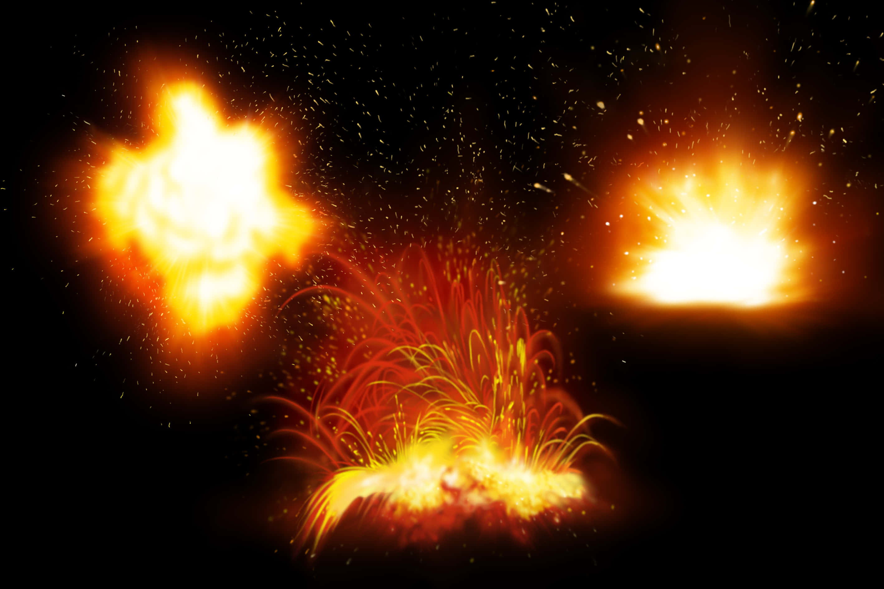 Fiery_ Explosions_ Background PNG with transparent background