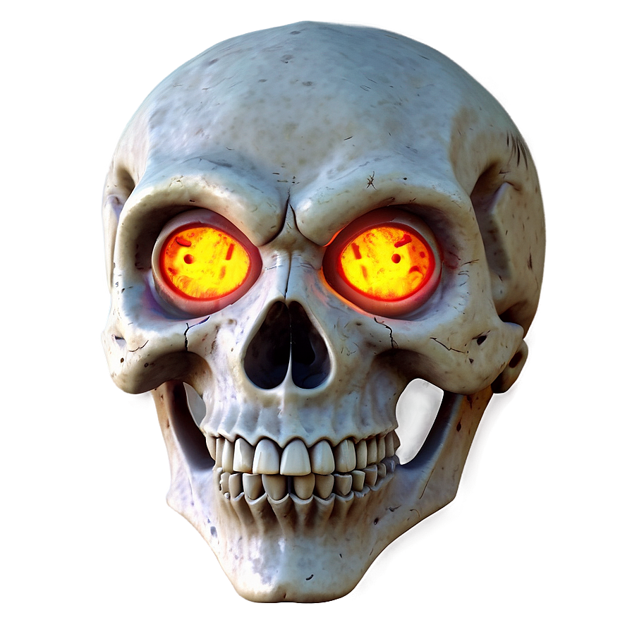 Fiery Eyed Skull Png 3