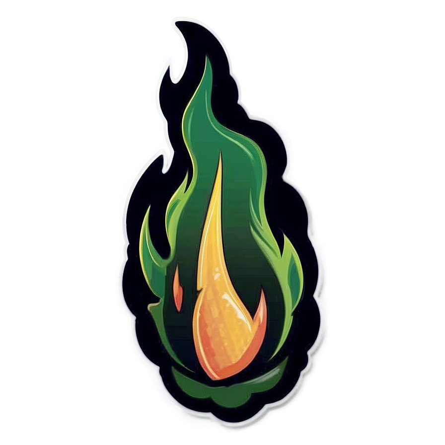 Fiery Flame Sticker Png 05252024