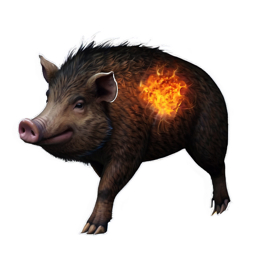 Fiery Hog Png 06252024