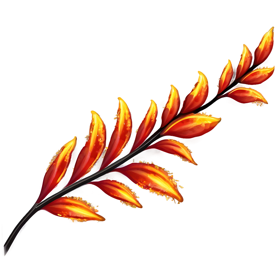 Fiery Leaves Png Vgl32