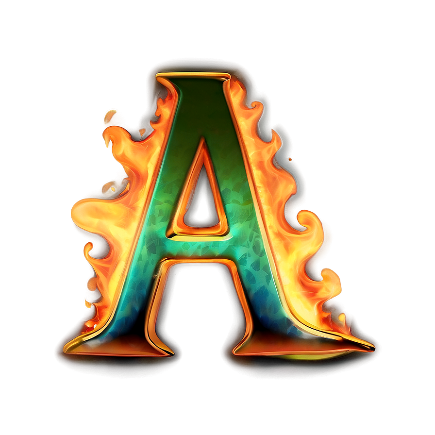 Fiery Letter A Image Png Fuo1