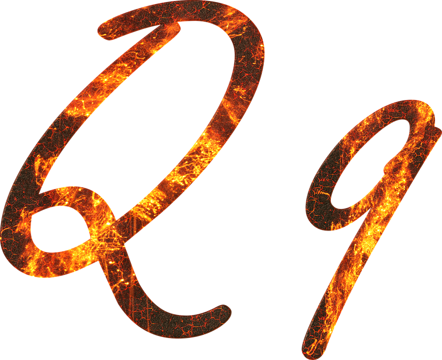 Fiery Letter Q Design