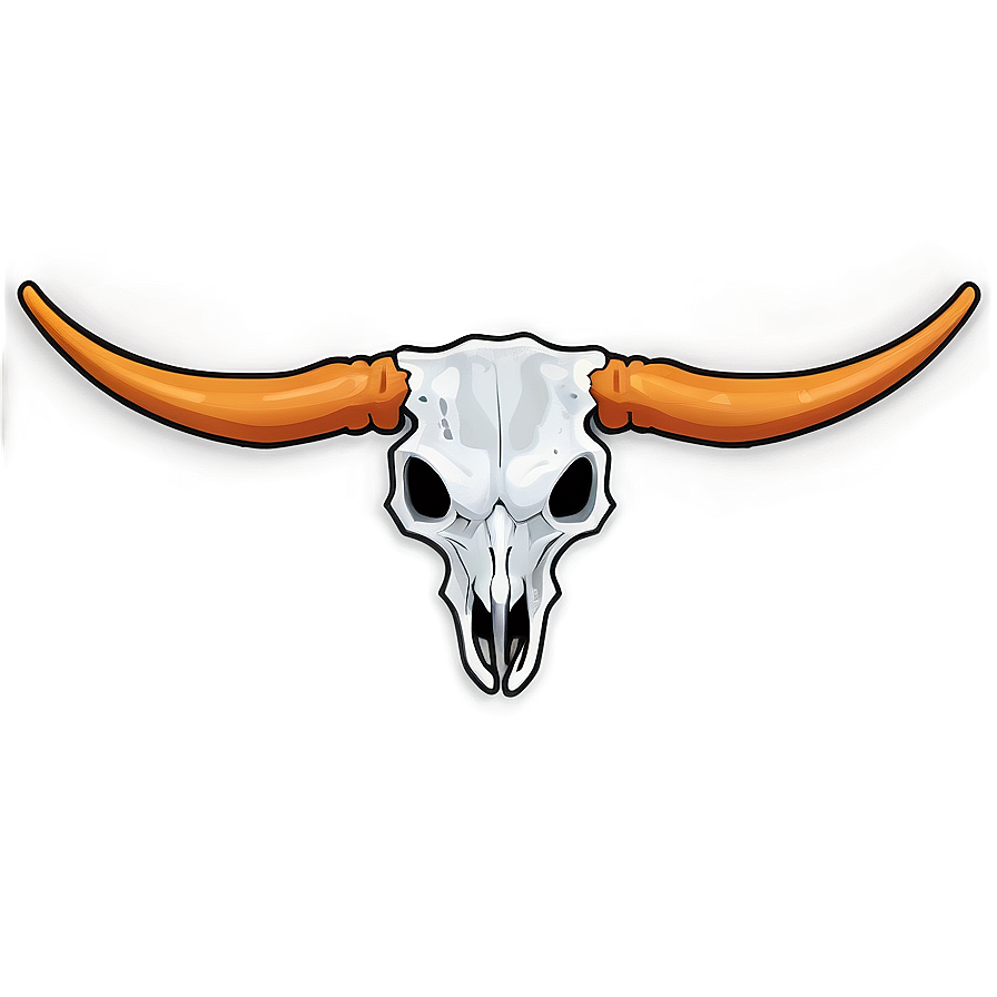 Fiery Longhorn Skull Concept Png 83