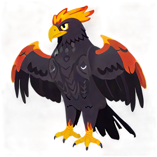 Fiery Phoenix Eagle Concept Png A