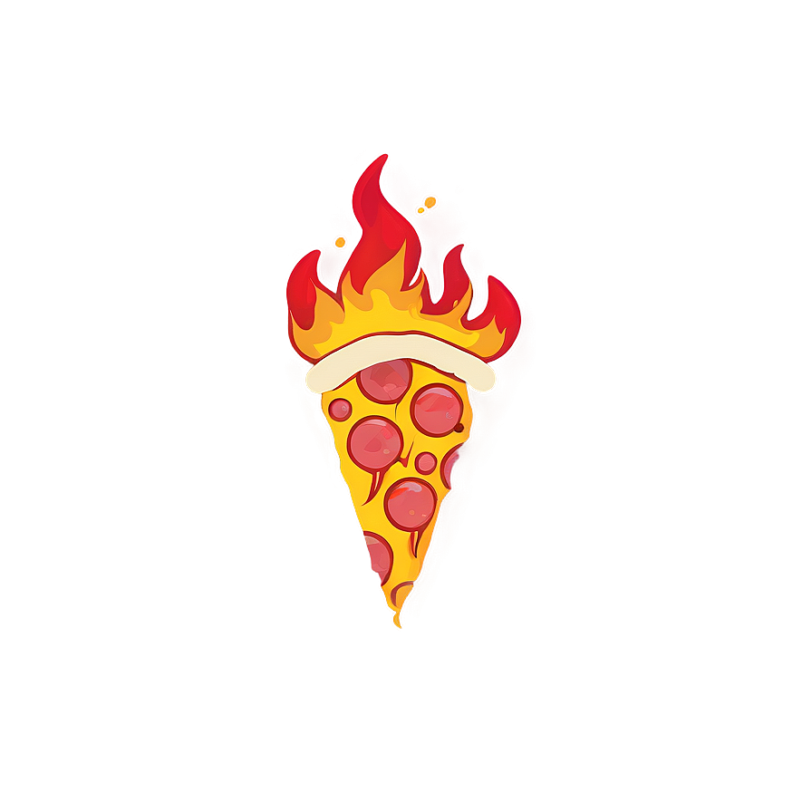 Fiery Pizza Vector Design Png 06262024