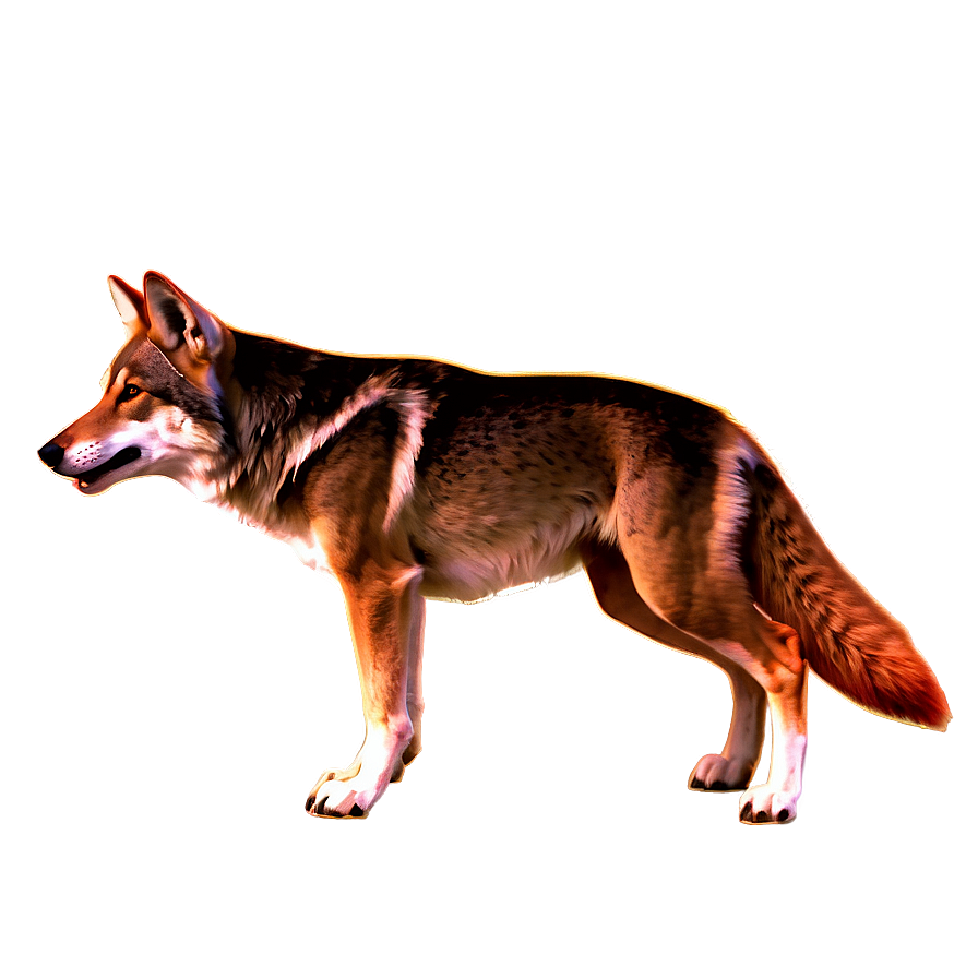 Fiery Red Wolf Art Png Cvq