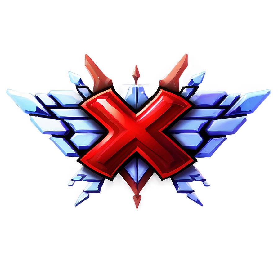 Fiery Red X Emblem Png Vny