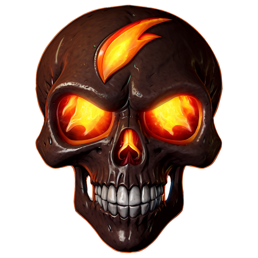 Fiery Skull Emblem Png Xwo67