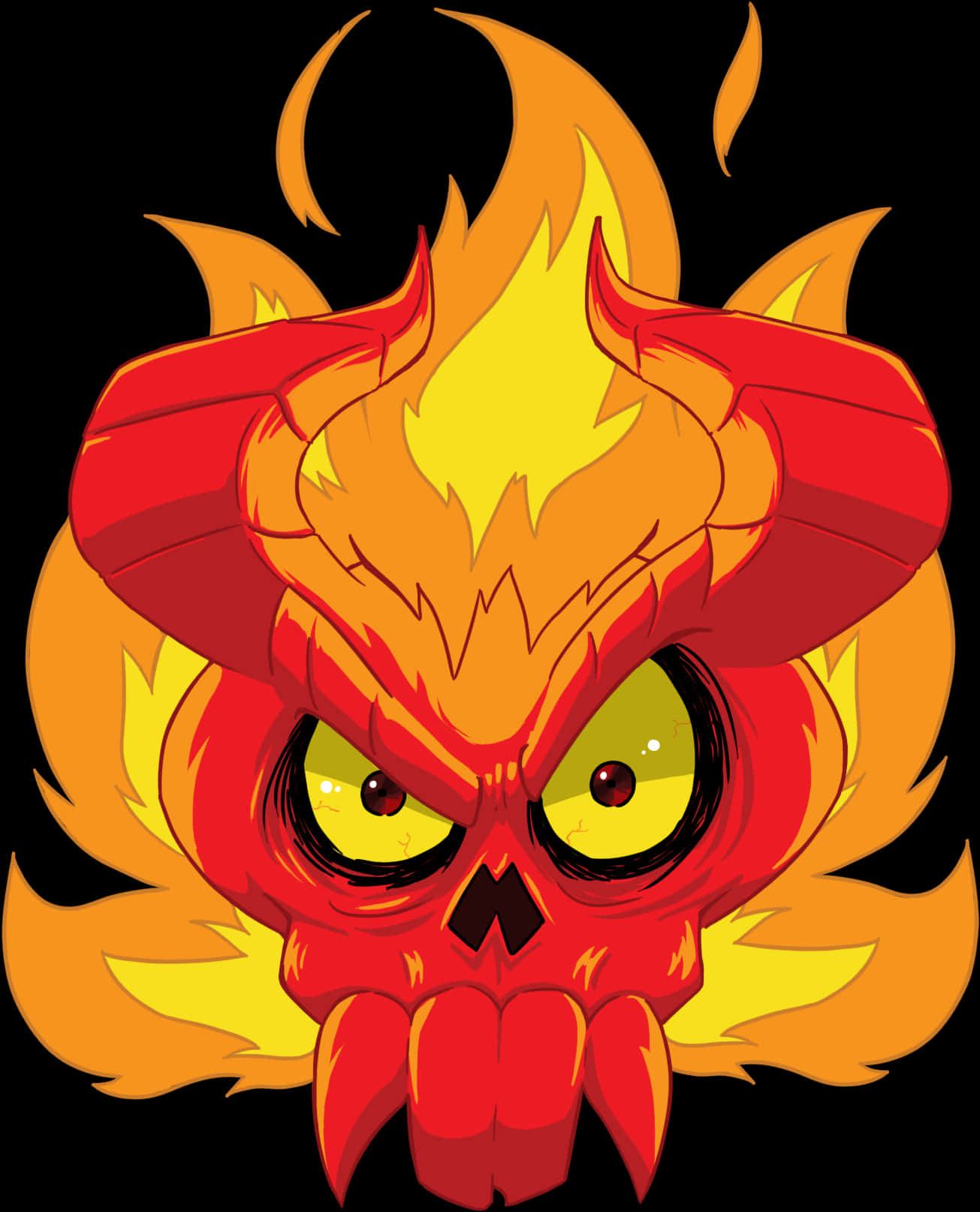 Fiery_ Skull_ Illustration