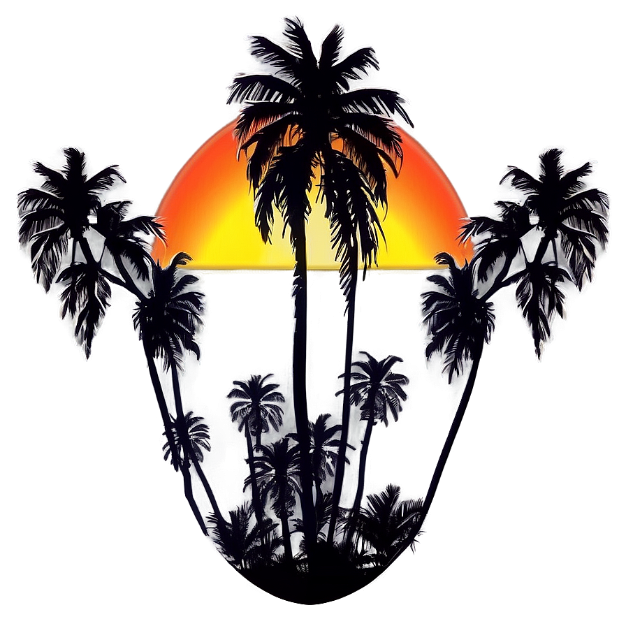 Fiery Sunset Palmera View Png Afk