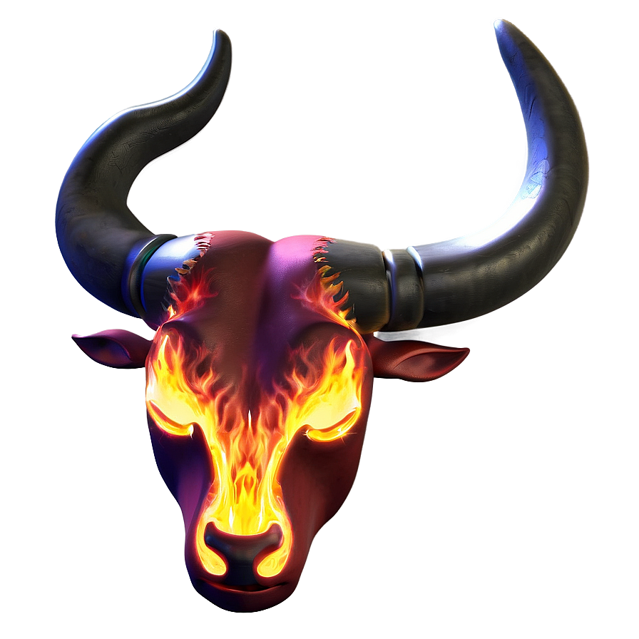 Fiery Taurus Symbol Png 06112024