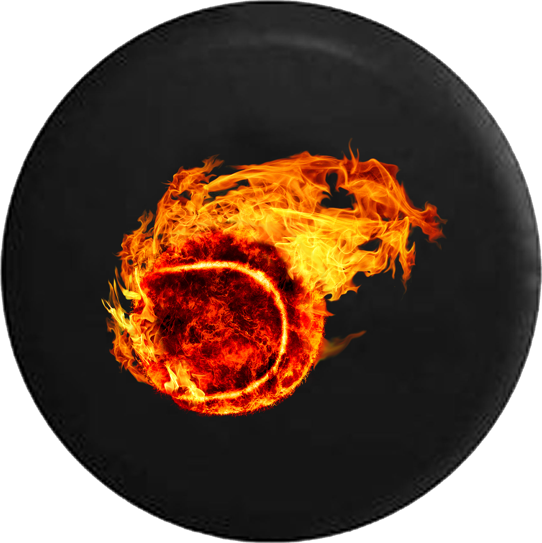 Fiery_ Tennis_ Ball_ Illustration