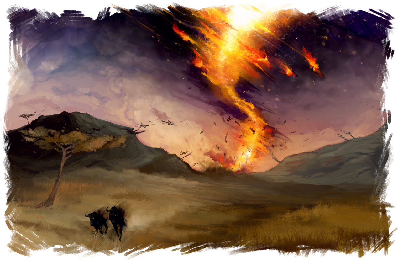 Blue Fire Tornado , Png Download - Fire Tornado Fantasy Art, Transparent Png PNG with transparent background