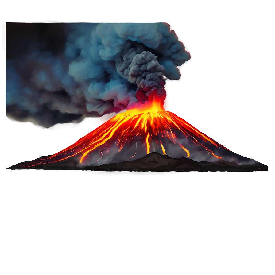 Fiery Volcano Eruption Png 05232024