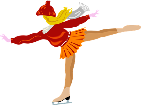 Figure Skating Girl Illustration