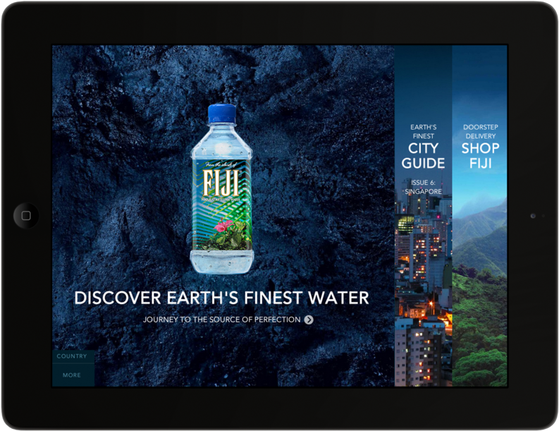 Fiji Water Advertisement Tablet