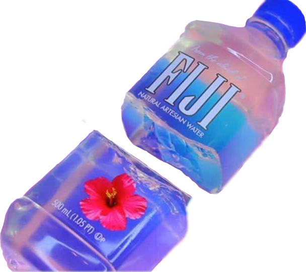 Fiji Water Bottleand Ice Cube