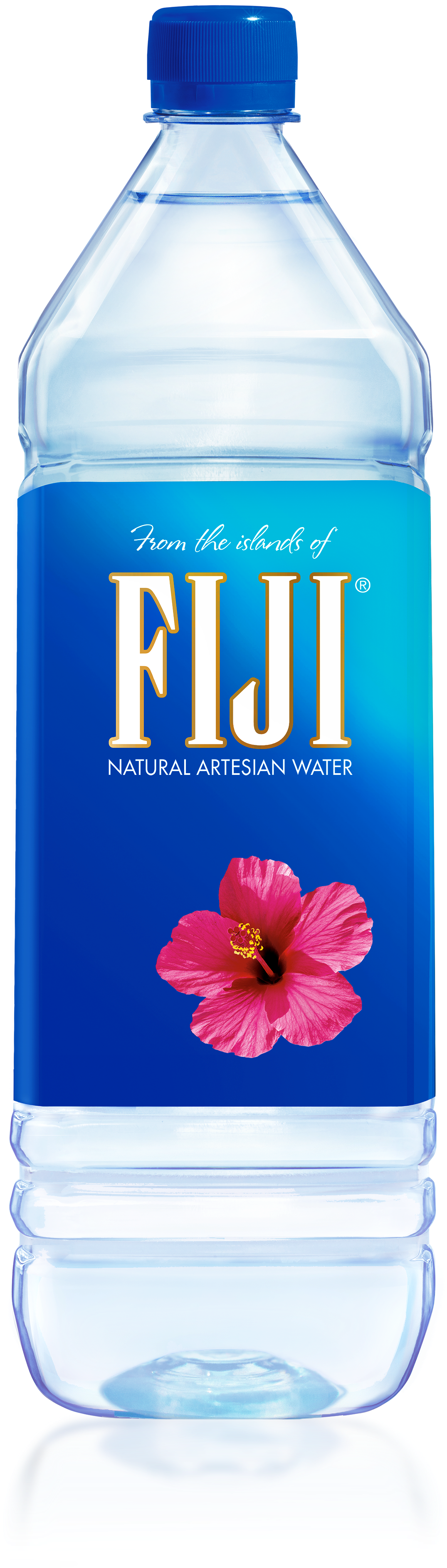 Fiji Water Bottlewith Hibiscus Flower